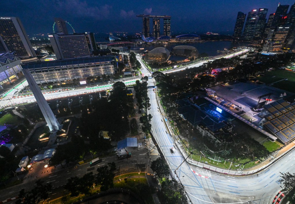 F1 2023, GP DE SINGAPURA, MARINA BAY, QUINTA-FEIRA, PISTA, CORRIDA NOTURNA, AFP