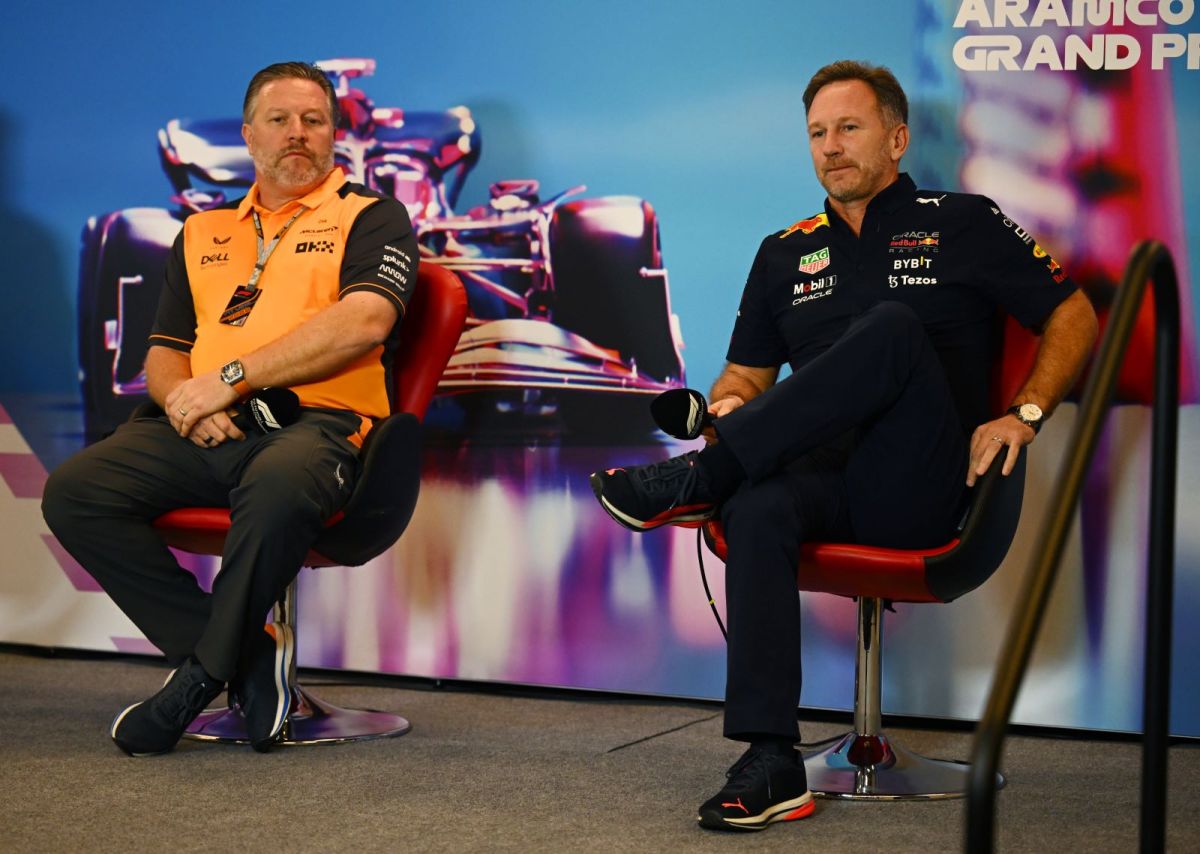 F1 2024, CHRISTIAN HORNER, RED BULL, ZAK BROWN, McLAREN, CHEFES, RED BULL CONTENT POOL